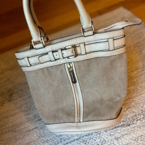 Michael Kors Retired Kingsbury Leather Small Bucket Bag with Handles